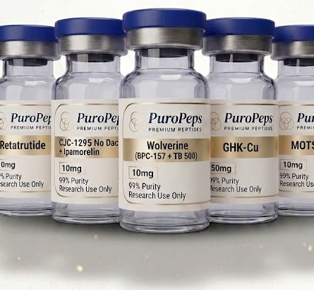 PuroPeps peptide vial lineup